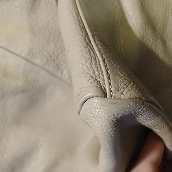 ✨ Marc by Marc Jacobs Classic Q Workwear Leather Satchel Tote Bag Beige Cream - Picture 9 of 16